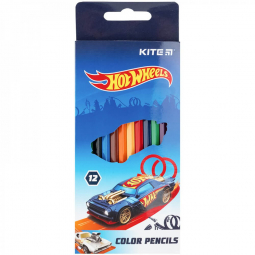 Олівці 12 кольорів «Hot Wheels» Kite HW21-051
