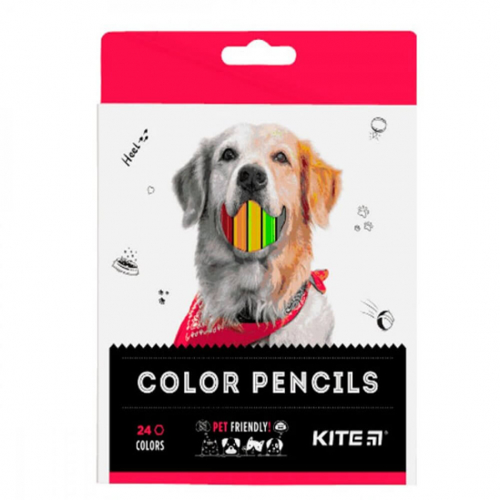 Олівці 24 кольорів «Dogs» Kite K22-055-1 - фото 1