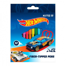 Фломастери «Hot Wheels» 12 кольорів Kite HW21-047