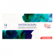 Набір фарби акварельної в кюветі 24 кольори Rosa Studio 340324