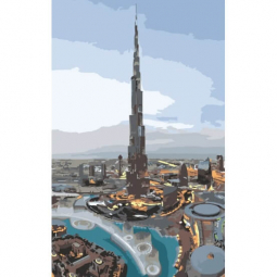 Картина по номерах «Сучасні Дубаї» розміром 50-25 см Strateg WW014