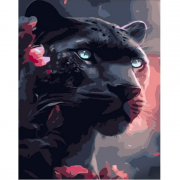Картина по номерах «Чорна пантера» розміром 30-40 см Strateg SS6773
