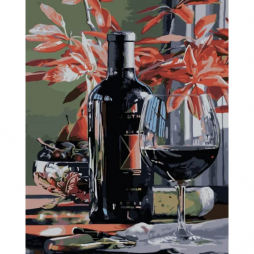 Картина по номерах «Смак вина» розміром 30-40 см Strateg SS-6493