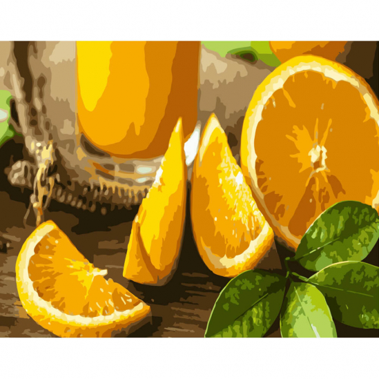 Картина по номерах «Соковитий апельсин» розміром 40-50 см Strateg GS503 - фото 1
