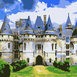 Картина по номерах «Малювничий замок» розміром 40-40 см Strateg SK044