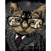 Картина по номерах «Діловий котик» розміром 40-50 см Strateg GS1024