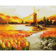 Картина по номерах «У долині тюльпанів» розмір 40-50 см Идейка КНО6315