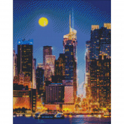Картина з алмазною мозаїкою «Вулицями Манхеттена» розмір 40-50 см Ідейка АМО7182