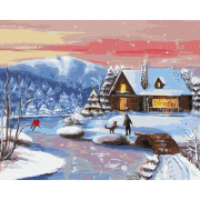 Картина по номерах «Сніжна прогулянка» розмір 40-50 см Ідейка КНО6304