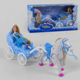 Карета з лялькою кінь ходить з музикою 686-800