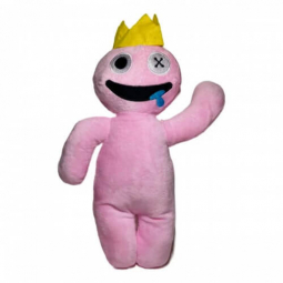 Іграшка мяка «Радужный друг рожевий монстр з короною» розмір 25 см Roblox 380916