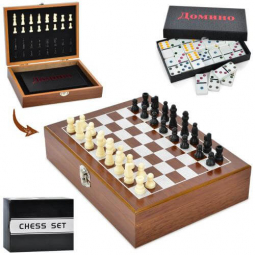 Настільна гра 2 в 1 шахи та доміно XQ12095