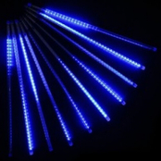 Гірлянда бурульки прозорий шнур 8 шт лампочек розмір 50 см сині від мережі RV-33