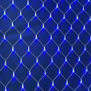Гірлянда сітка прозорий шнур 120 лампочок розмір 2-2 м колір синій від мережі RV-81B