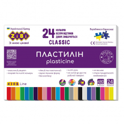 Пластилін CLASSIC 24 цвета KIDS Line ZiBi ZB.6236