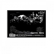 Альбом для ескізів фомат А4 30 аркушів чорні Полиграфист BL4130