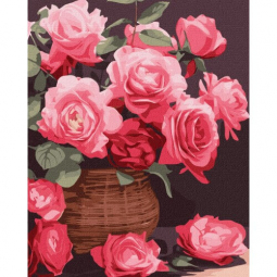 Картина за номерами Барвисті троянди розмір 40-50 см Ідейка KHO3250