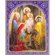 Картина алмазна мозаїка Стрітення Господнє розміром 40-50 см Strateg SK86013