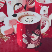 Картина за номерами «Різдвяна кружка з солодощами» розмір 40-40см Стратег SK063