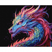 Картина за номерами «Барвистий дракон» розмір 40-50 см Ідейка KHO5113
