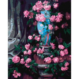 Картина за номерами «Дивовижні троянди» розмір 40-50 см Ідейка KHO3235
