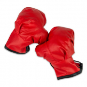 Боксерські рукавички червоно-чорні Стратег 2077S
