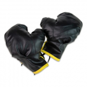 Боксерські рукавички жовто-чорні Стратег 2079S