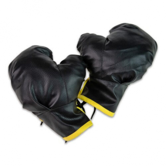 Боксерські рукавички жовто-чорні Стратег 2079S - фото 1