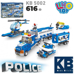 Конструктор Поліцейська техніка 5 в 1 616 деталей LimoToy KB 5002