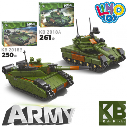 Конструктор Військовий танк 2 види 250-261 деталь LimoToy KB 2018