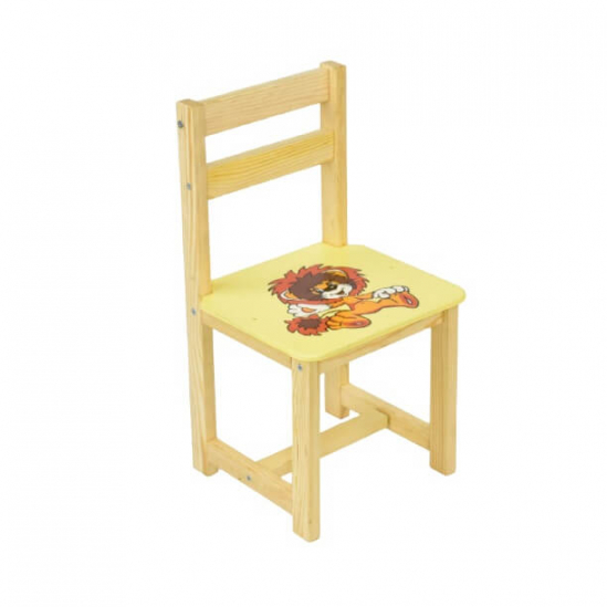 Дитячий стілець Лев висота 54 см колір жовтий Мася 4044 - фото 1