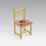 Дитячий стілець Лев висота 54 см колір рожевий Мася 4034