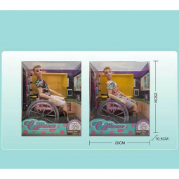 Лялька кен з інвалідним візком 2 види KQ159A