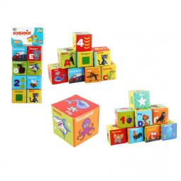Кубики для купання 8 шт букви-слова цифри Limo Toy M5465UA