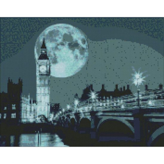 Картина алмазна мозаїка «Ніч у Лондоні» розмір 40-50 см Ідейка AMO7212 - фото 1