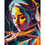 Картина по номерах «Віртуозна скрипалька» розмір 40-50 см Ідейка КНО8324