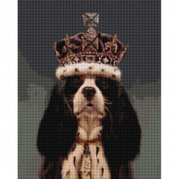 Картина алмазна мозаїка «Король Чарльз Lucia Heffernan» розмір 40-50 см Brushme DBS1226
