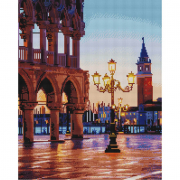 Картина алмазна мозаїка «Вечірня площа» розмір 40-50 см Brushme GF4800