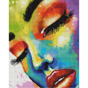 Картина алмазна мозаїка «Жінка в барвах» розмір 40-50 см Brushme GF4805