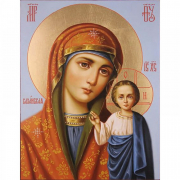 Картина алмазна мозаїка «Казанська ікона Божої Матері» розмір 40-50 см без підрамника Strateg JSFH85888