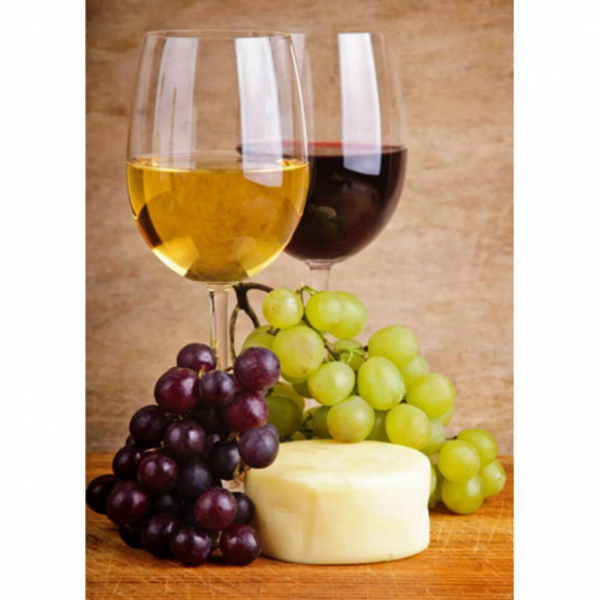 Картина алмазна мозаїка «Виноградне вино» розмір 30-40 см без підрамника Strateg GD86108 - фото 1