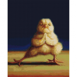 Картина алмазна мозаїка «Йога курча Lucia Heffernan» розмір 40-50 см Brushme DBS1202