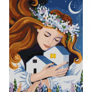 Картина за номерами «Вогні рідного дому» розмір 40-50 см Ідейка KHO2602