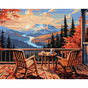 Картина за номерами «Сніданок у горах» розмір 40-50 см Ідейка KHO2898