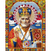 Картина по номерам «Ікона Святого Миколая» розмір 40-50 см Strateg GS1192