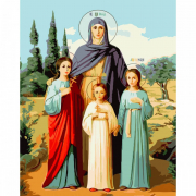 Картина по номерам «Віра Надія Любов та їх мати Софія» розмір 40-50 см Strateg SY6712