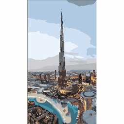 Картина по номерам «Сучасні Дубаї » розмір 50-25 см Strateg WW211