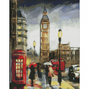 Картина алмазна мозаїка «Дощовий Лондон» розмір 40-50 см Ідейка AMO7172