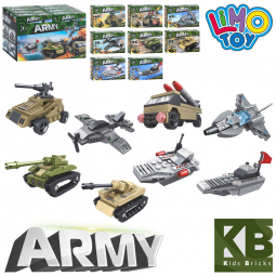 Конструктор військовий транспорт від 44 деталей 4 види Limo Toy KB2011
