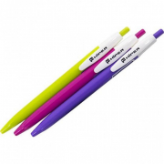 Ручка масляна автоматична Click-Click 0,7 мм синя 10 шт Hiper HA-130син